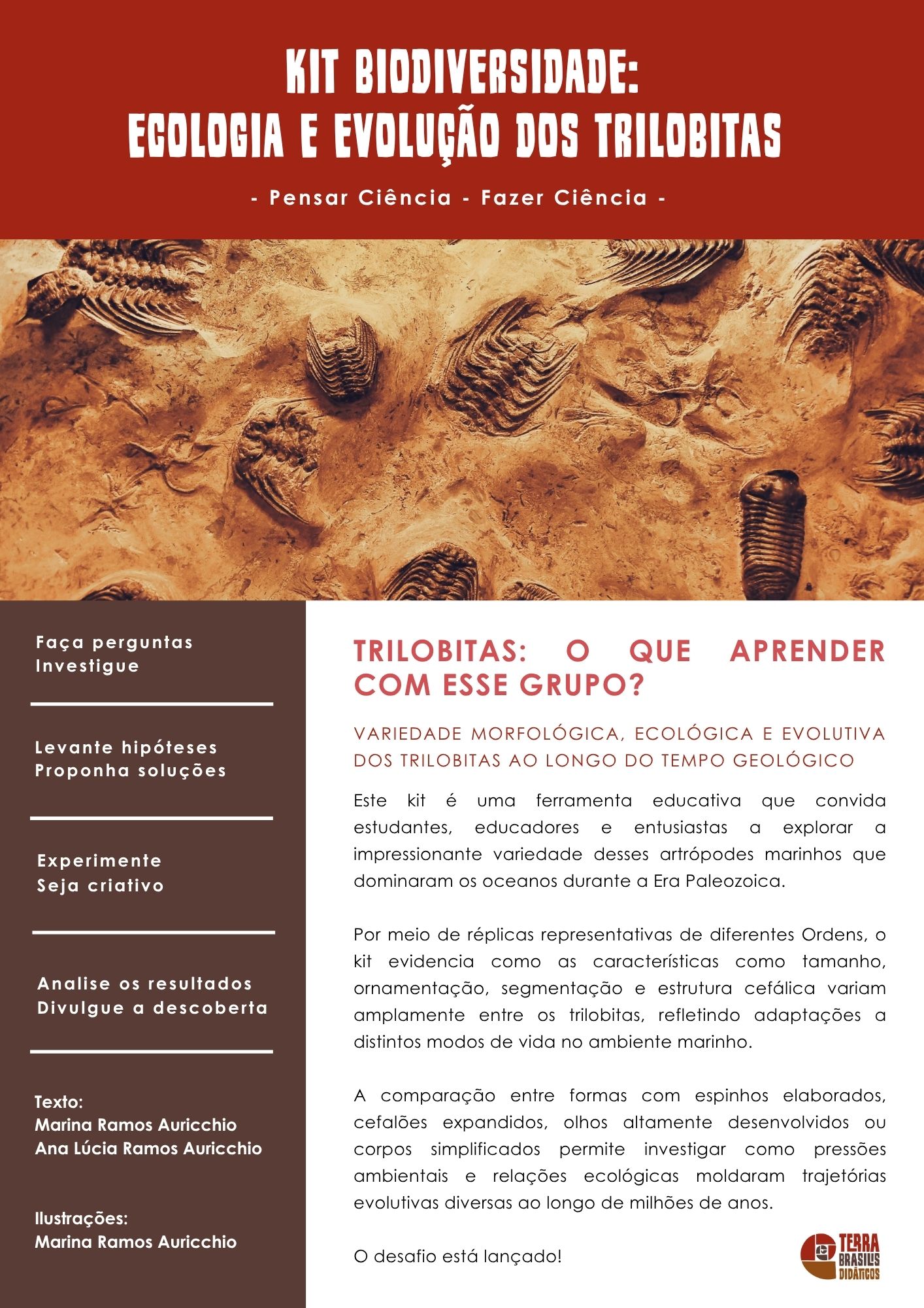Encarte:  Kit  biodiversidade: ecologia e evolução dos trilobitas
